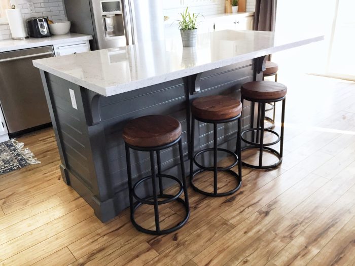 Diy kitchen island from stock cabinets