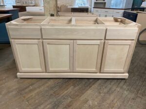 Diy kitchen island from stock cabinets