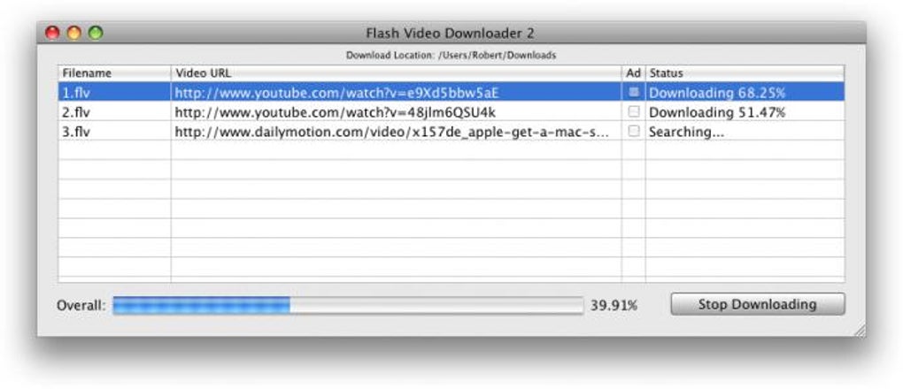 Flash video downloader